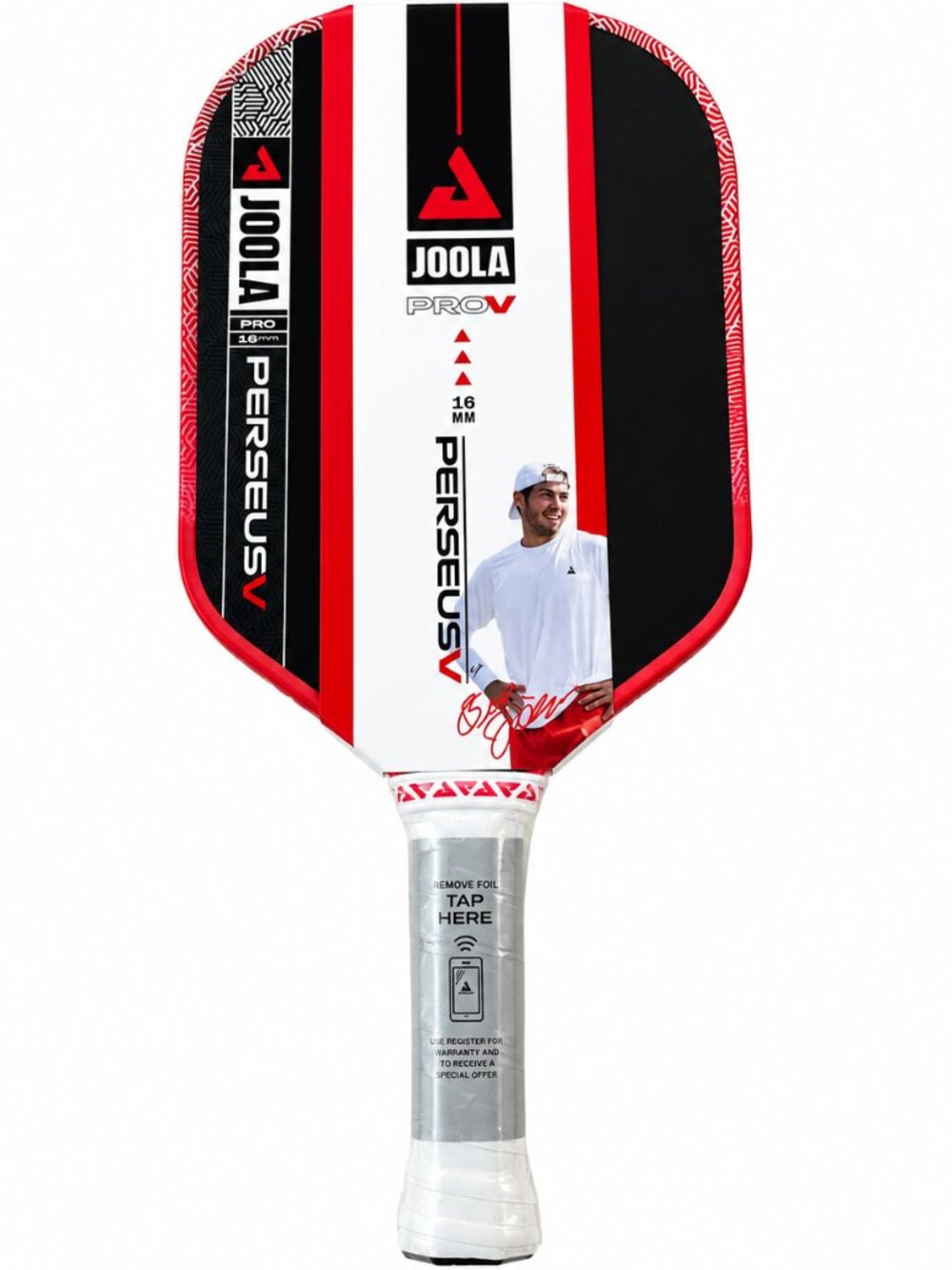 Joola Ben Johns Perseus Pro V 16mm Pickleball Paddle Red New